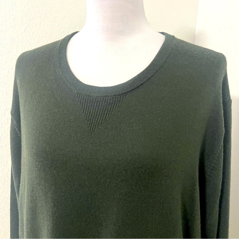 NWT Magaschoni 100% Wool Men’s Crewneck Long Sleeve Sweater Size XL/Tall Olive